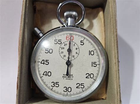 Vintage Racine Select Stopwatch Swiss Made Tested Working.